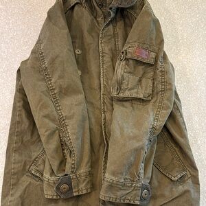 Zara Kids Utility Jacket Sz 5-6 Army Green